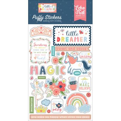 Echo Park Little Dreamer Girl - Puffy Stickers